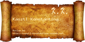 Kasztl Konstantina névjegykártya